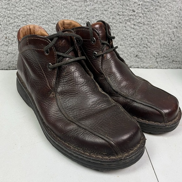 Vintage Clarks 30086 Chukka Brown Leather Boots Active Air Shoes‎ Men's 11M - Picture 1 of 12